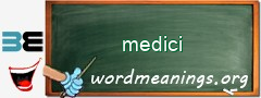WordMeaning blackboard for medici